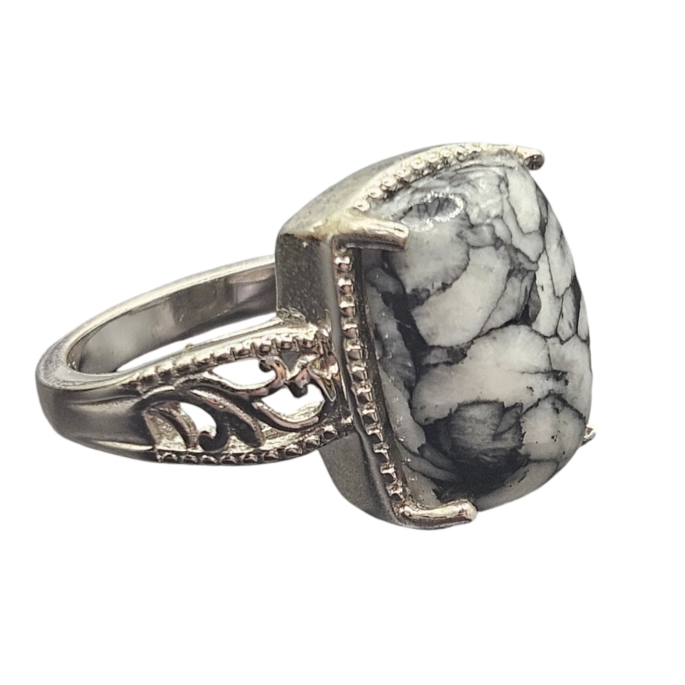 Pinolith Solitaire Ring